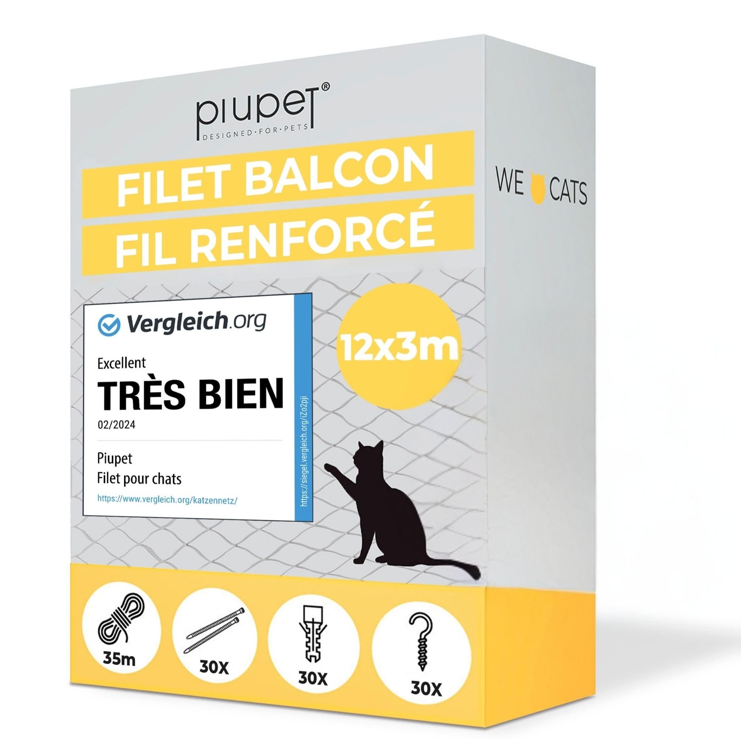 PiuPet Wire-Reinforced Cat Safety Net 8m x 3m: image 7