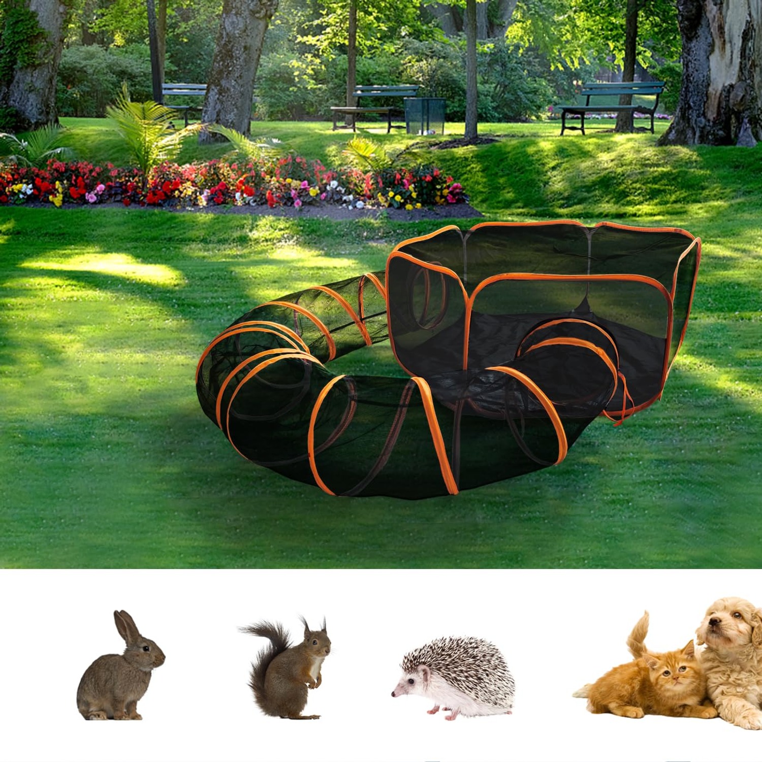 Foldable Cat Enclosure with Tunnel: image 6