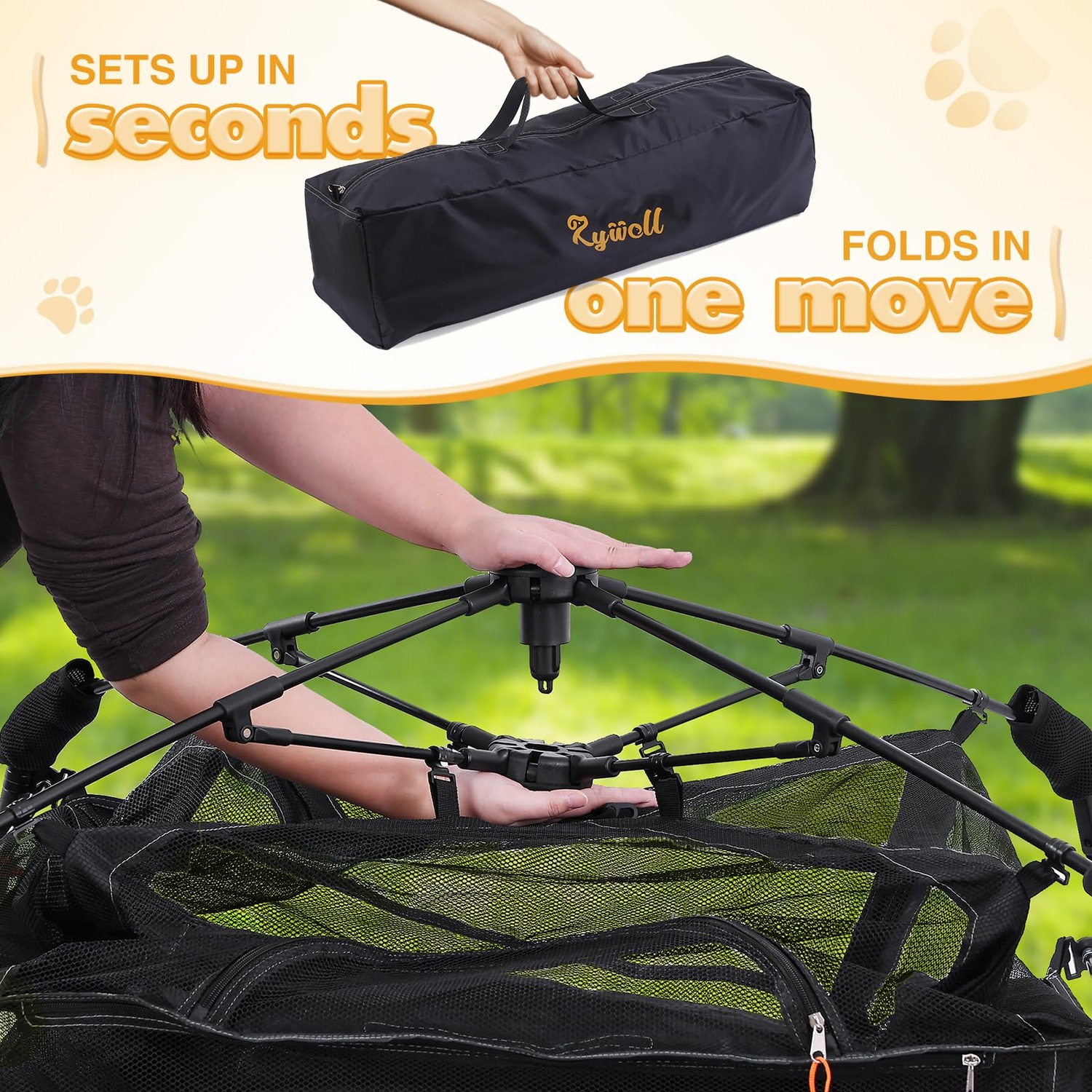 Pop-Up Cat Enclosure with Three Levels and Carry Bag