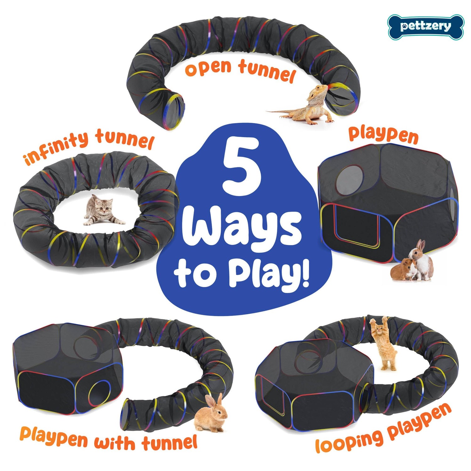 Pettzery Portable Catio Tent with Play Tunnel: image 3